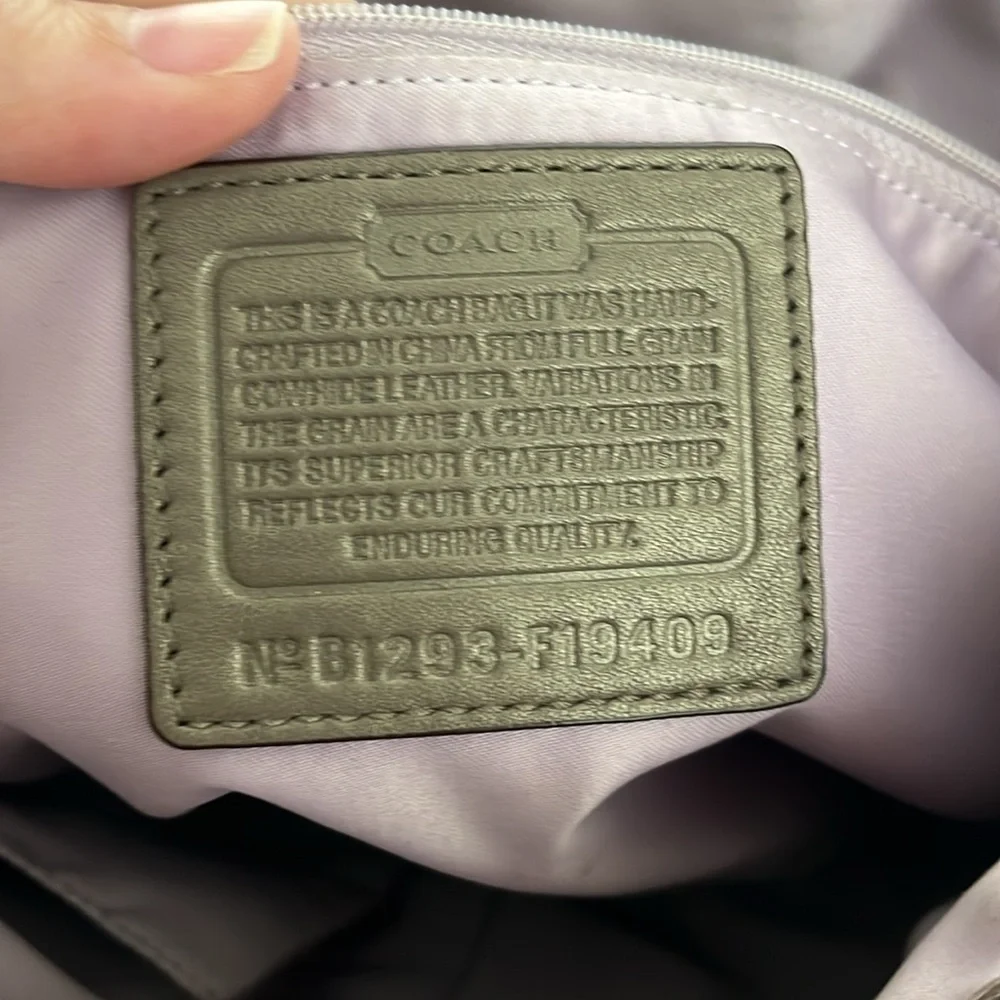 COACH signature stitched tote sv bronze